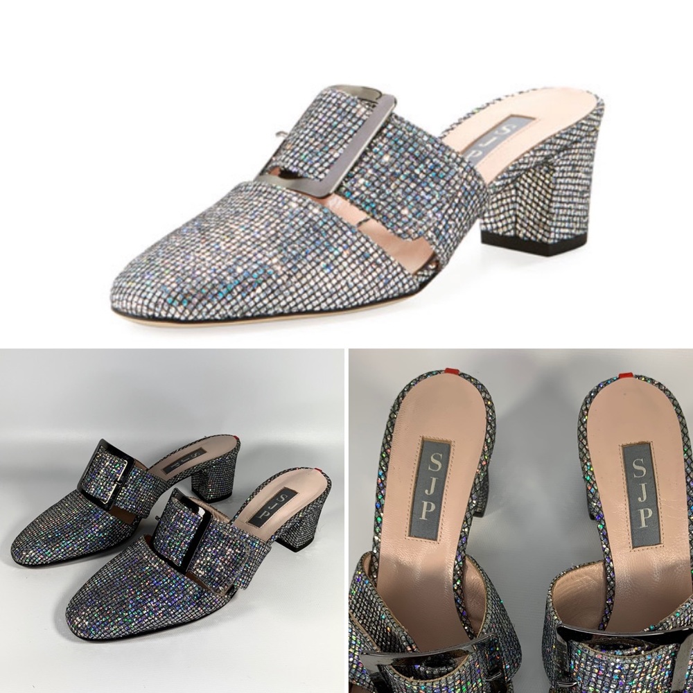 SJP Vamp glitter mules. Size 5.5 (UK 36)